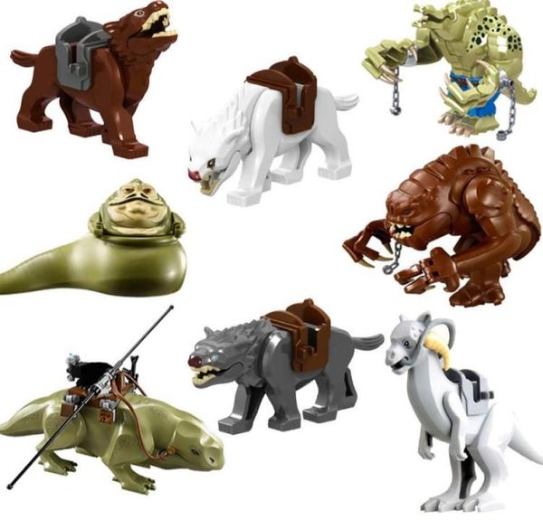 Actionfiguren Space Wars Tauntaun Wolf Dewback Rancor Jabba Big Size Building Blocks Filmfiguren Bildungsspielzeug für Kinder K7162048925