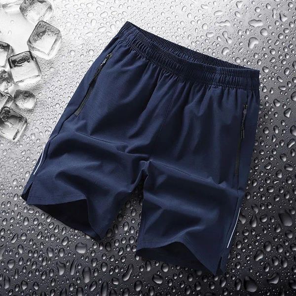 Short shorts de verão fora roupas gelo seda rápida seca fina esportes de basquete solto com divisão casual curta