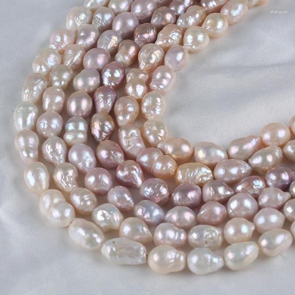 Ketten hohe Qualität 11-13 mm weißer lila rosa Edison Perlen natürlicher Süßwasser lose Perle