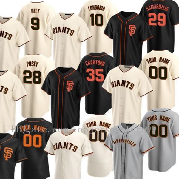 35 Brandon Crawford Jersey 20 21 San Francisco Yastrzemski Buster Posey Brandon Belt Pence Madison Bumgarner Williams Baseball Jersey C 218h