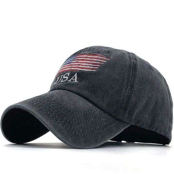 Ball Caps Wholsale Fashion USA Flag Camouflage Cap da baseball per uomini Donne Snapback Hat Army American Band Trucker di alta qualità D240507