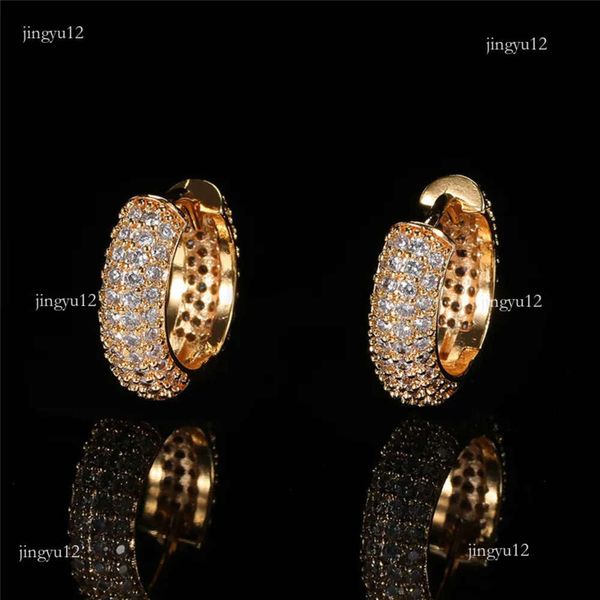 Unisex Men eefs Женщины Серьги ювелирные изделия из золота Sier Ice Out Top Cz Hoops Серьги для мужчин