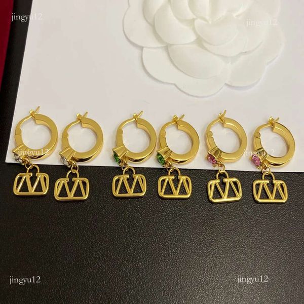 Frauen Ohrringe EEFS Gold Stud Ohrohring Designer Schmuck glänzende Charmohrohren Diamantohrring mit Box v Hoop Jewlery Engageme