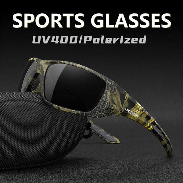 Mygaga açık spor güneş gözlüğü avcılık ve balıkçılık gözlükleri koruyucu gözlük kamuflaj taktik polarize güneş gözlüğü