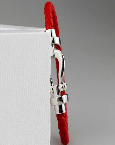 Braccialetti di lusso di gioielli designer kt di alta qualità 1: 1 cssic in pelle rossa a cavallo per coppie8024904