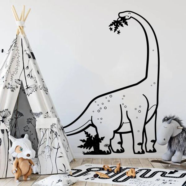 Adesivi grandi diplodocus Dinosauro Decallo murale per Boy Room Nursery Jurassic Park Trex Dinosaur Animal Wall Adesivo in vinile per bambini P321