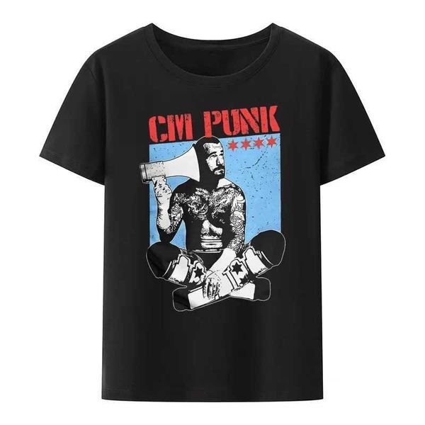 T-shirt maschile 2024 MENS CM PUNK AEW MIGLIO IN THE MACCHIO ABBIGLIAMENTO VINTAGE ELEGGI ELEGGI ELEGGI ELEGGIO T-SHIRT T-SHIRTS T-SHIRTS T240506