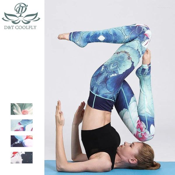 Yoga Roupfits Coolfly Print Pants Women Women Fitness Leggings Sports Sports Running Sexy Push Up Gym Wear Elastic Slim