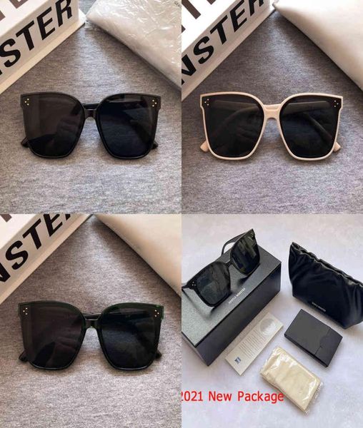 2021 Novos óculos de sol coreanos Men Men Trendy Large Frame Sunglasses Women Women Vintage Sun Glasses Pacote Original Her X07166389656