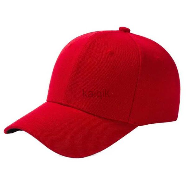 Caps de bola Twill Solid Baseball Cap 6 Panel Men Caps Diário Chapéu de verão de verão Curvido Brim Ajustável vermelho branco roxo cinza preto D240507