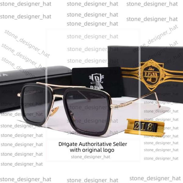 Dita mach seis homens homens óculos de sol designer metal metal vintage polgon diamante corte cutrine clássico coleção de óculos de sol Caixa original 7267