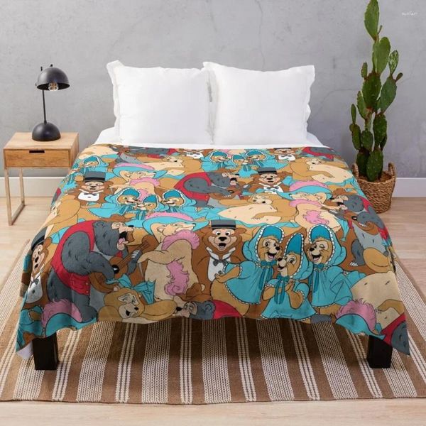 Coperte country orso jamboree pattern getta copri coperte pelosi sottili