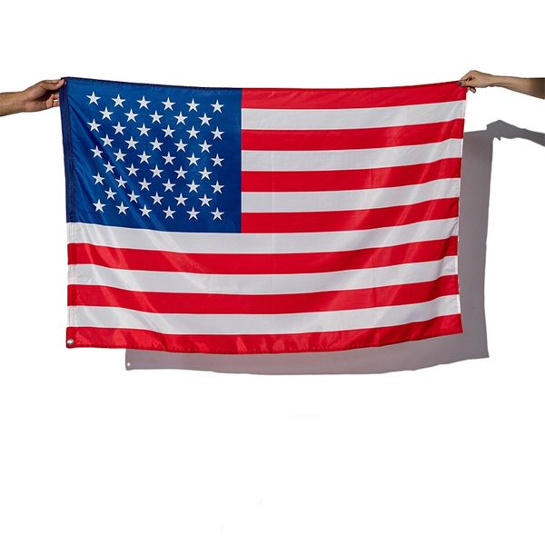 90*150cm 3*5ft America Flag Polyester Estados Unidos Strip Strip USA Flag dos EUA Bancadão de Country Geral Country Sinalizadores Q974