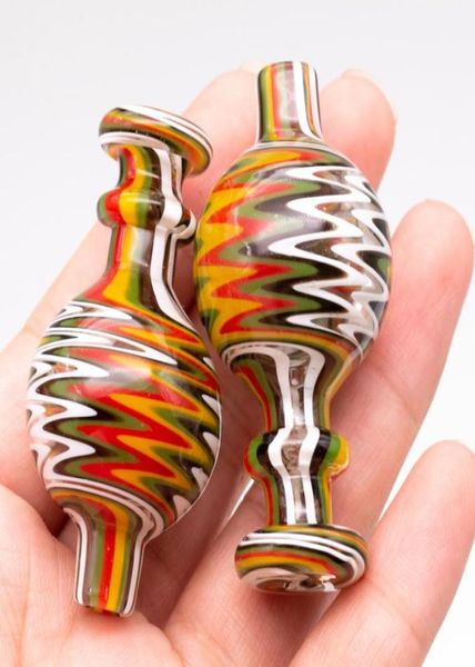 ABD Renk Sigara Aksesuarları Kabarcık Karbonhidrat Kapağı Wig Wag Premium 25mmmod Düz Top Kuvars Banger Tırnak DAB RIG8826714