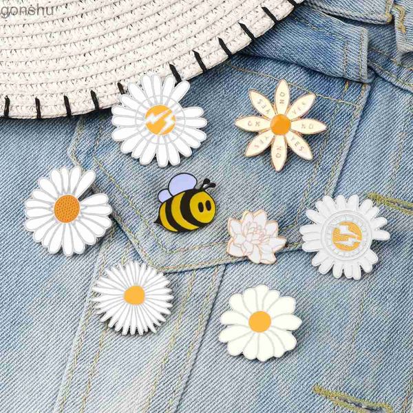 Spille spille da curre di moda spille da campo ape che raccoglie pinsoni per pin da donna girasole per forcelli per spilli personalizzati badge per bambini abbigliamento per bambini regali di gioielli wx