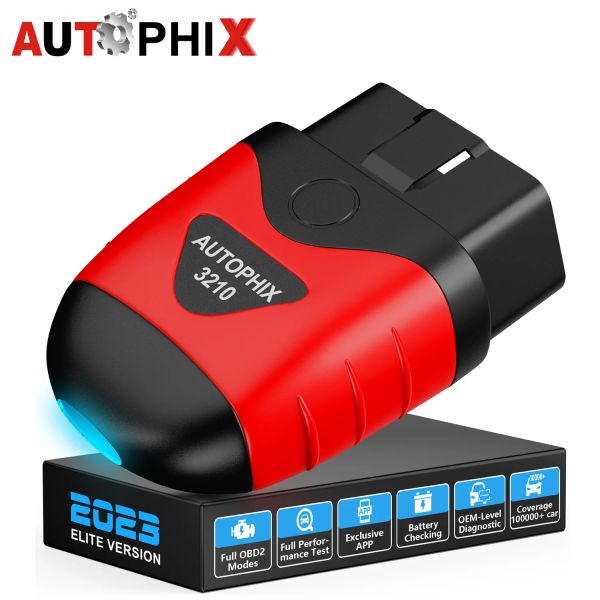 Scanners Autophix 3210 Bluetooth OBD2 Scanner Código de carro Reader OBD 2 Discursos de diagnóstico Teste de bateria Configuração de desempenho Teste de desempenho