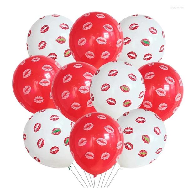 Party -Dekoration 50/100pcs Red Lippenluftballon 12 Zoll Latex für Hochzeit Braut Stamm