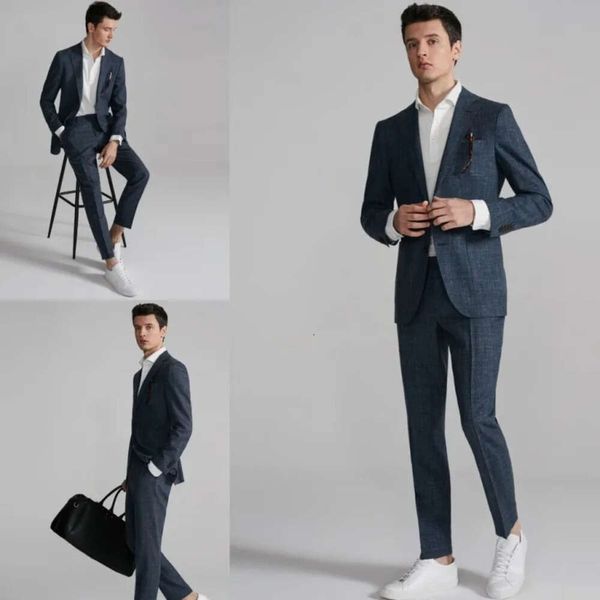 Abiti Designer personalizzato di alta qualità di alta qualità smoking a punta smoking due pezzi Migliori uomini abiti per matrimoni da uomo abito da uomo (giacca+pantaloni) S (giacca+pantaloni)