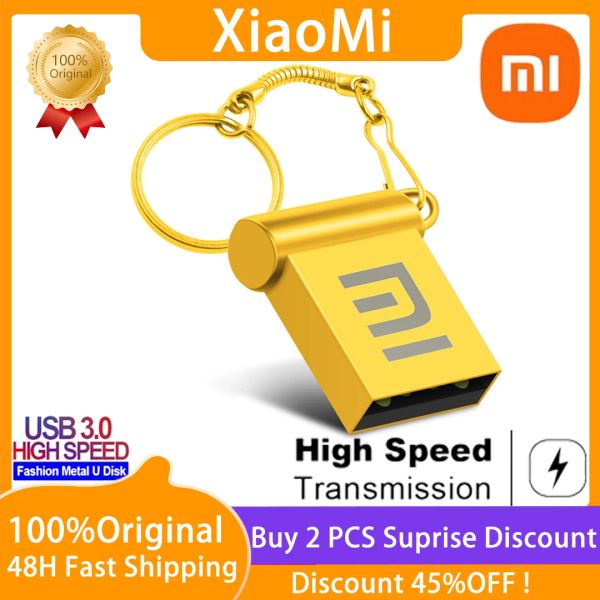 Azionamento 2023 Xiaomi Waterproof Drive Flash Drive Metal ad alta velocità Portable SSD Mini U Disk USB 2.0 Pen Drive 1Tb 2Tb per computer portatile 512 GB