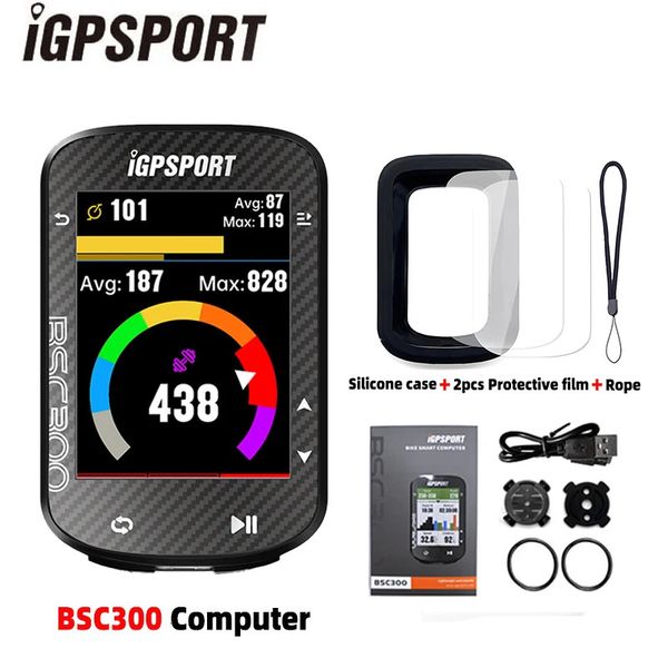 IGpsport BSC300 Computer Wireless Bike Kilometerzähler GPS -Navigation MTB Straßengeschwindigkeits -Trittfrequenz -Sensor IPX6 WASGERFORTER Fahrrad Computer 240507