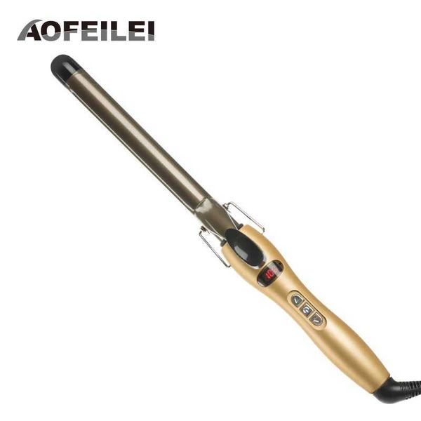 Irões de curling Rizador Pelo Profissional Curling Iron Curler Digital Forma de aquecimento Ferramenta de estilo EU Plug AOFEILEI VAIR Q240506