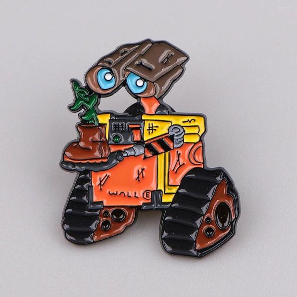 Broschen süße Roboter Emaille Pins Cartoon für Frauen Abzeichen Revers Rucksack Mode Schmuck Kleidung Accessoires Kinder Geschenk