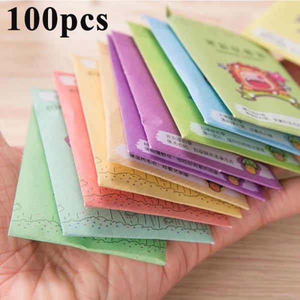 Provadora de 100pcs de fragrância Sacho de sacares Saco de reflexão aromaterapia natural Gosto aleatório Incense guarda -roupa de armário de ar aroma de ar aroma de limão rosa