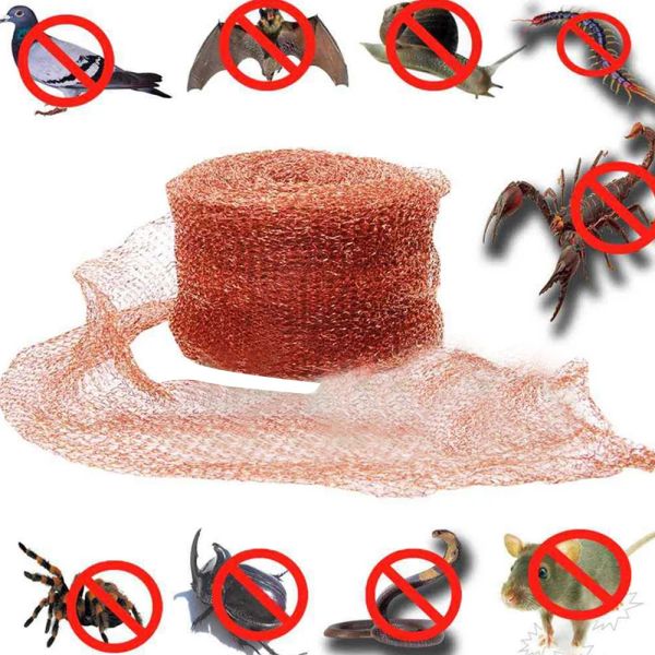 Trappole Behogar 10x600cm Maglie di rame fine multiuso per respingere i topi roditi di pipistrelli topi topi ratto di serpente controlli di parassiti dell'insetto