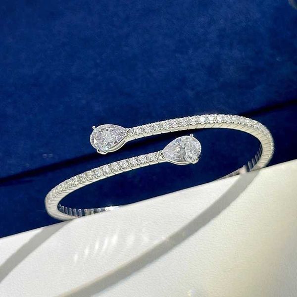 Bangle Luxury Hot Brand Hot 925 Sterling Silver Jewelry Womens Snake Snake Design Bracelet Wedding Party Q240506