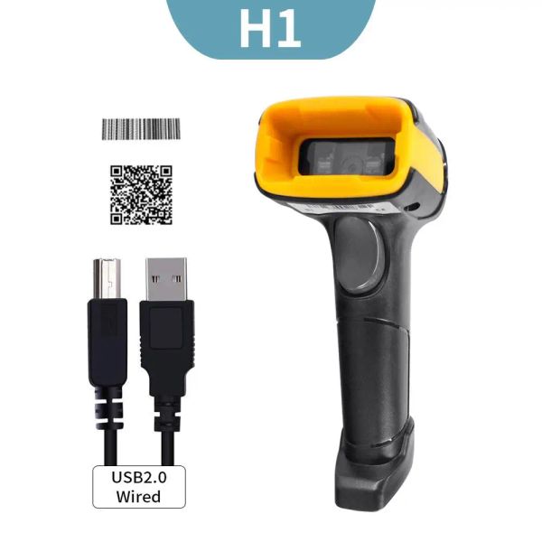 Scanners Handheld 2D Barcode Scanner Wired Barcode Scanner Wireless 1D/2D QR -Barcode -Leser für die Bestands -POS -Terminal