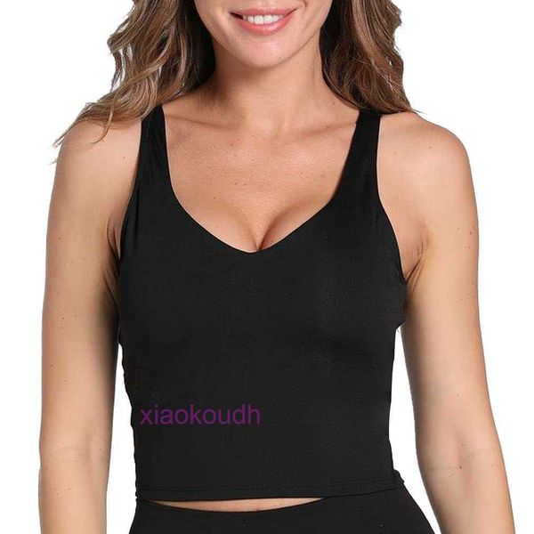 Moda ll-Tops Seksi Kadın Yoga Spor iç çamaşırı yeni baharatlı kız tank top büyük u boyun güzel arka spor sutyen elbise fitness