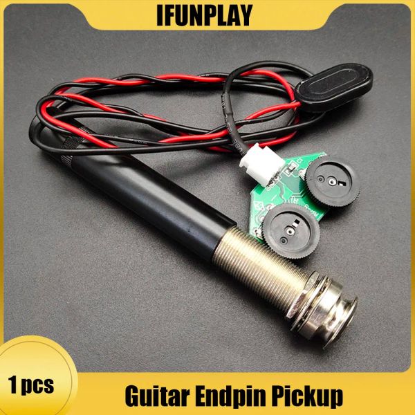 Accessoires Acustic Gitarre Pickup Endpin Jack Piezo Pickup Kit mit Lautstärkeregelung für akustische Folk Guitarra