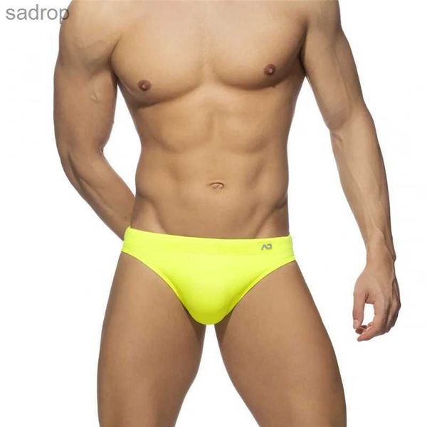 Costumi da bagno maschile solido push up da uomo neon nuoto in bikini corto corno biancheria intima sexy costumi da bagno surf corti da bagno sunga biancheria intima xw