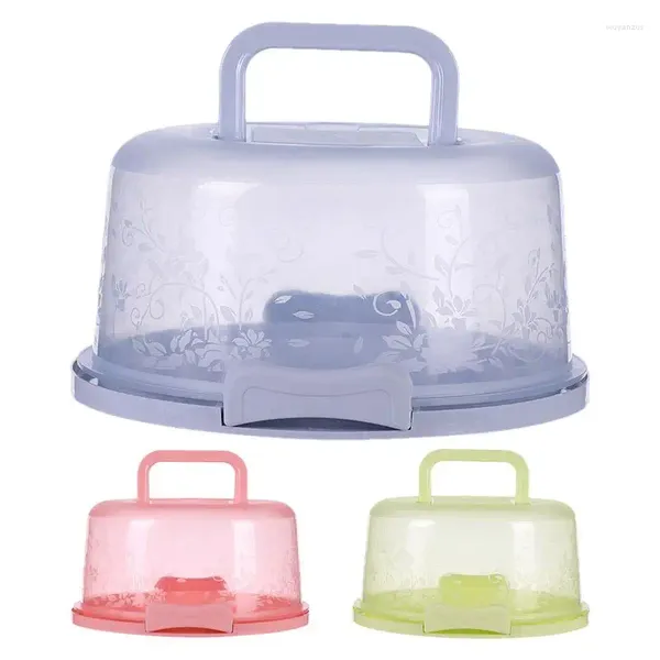 Aufbewahrung Flaschen Hochzeitsfeier Kuchen Candy Box Food Transport Clear Cupcake Grade Boxen mit transparentem Deckelgriff