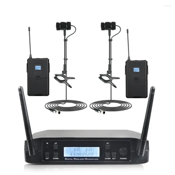 Microfoni GLXD4 Canali a doppio microfono wireless per il ricevitore del trasmettitore audio di condensatore musicale di flauto UHF 640-690MHz