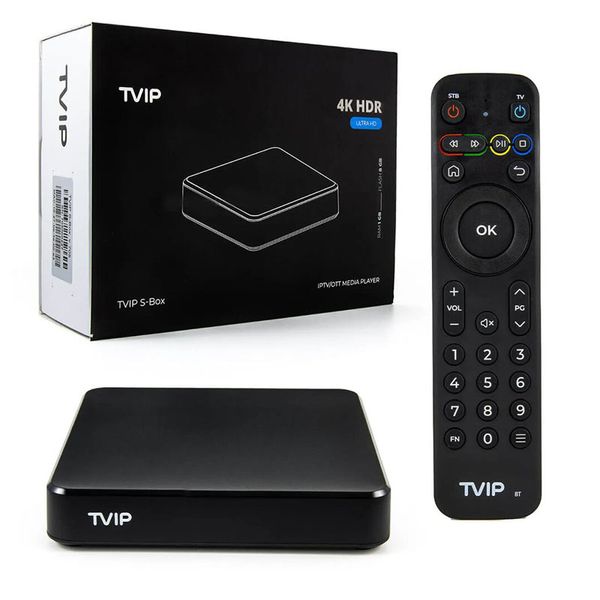 TVIP 705 605 4K с двойной Wi-Fi S-Box 4K HEVC HD TVIP705 Android 11 Multimedia Streater TV Box Швеция Италия Арабский