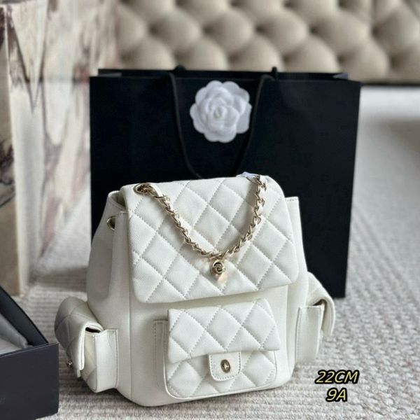 9a designer grattugiata borsa da donna mini zaino da 20 cm in pelle con diamante hardware oro in metallo fibbia in metallo borsetta a tracolla a tracolla a tracorsa