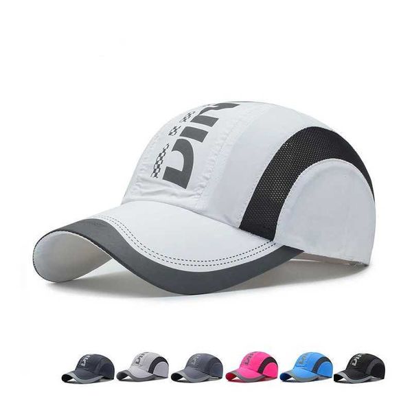 Ball Caps New Summer Summer Smost Drying Mesh Mats C Mens Sports Outdoor Sports Golf Sun защита от дышащего бейсбола C регулируемый солнцезащитный шляпа J240506