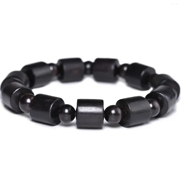 Strand Naturalbergia Nigra Holz Perlen Buddhist Armband Schwarze Ebenholz 12mm Eimer Perlen Buddha Gebet Bracelets Männer Männer