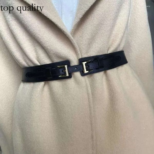 Поясные женские подлинные кожаные талия черная широкая эластичная эластичная пояс корсет Cincher waistand ceinture Femme 795