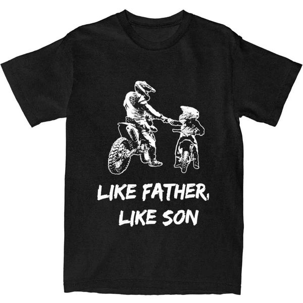 Erkek tişörtleri kirli bisiklet yaz tişört babası seviyor oğlu vintage t-shirt pamuk moda t-shirt erkekler kısa kollu desen t-shirtl2405