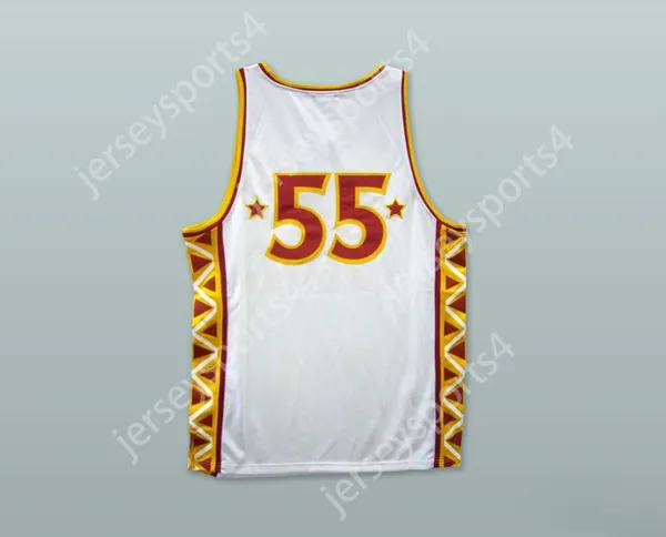 Özel Nay Mens Gençlik/Kids 1996 Sıcak Şili Tarzı Rucker All Stars 55 Beyaz Basketbol Forması Üst Dikişli S-6XL