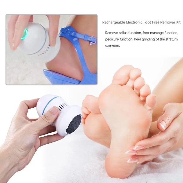 Álbuns Novos Pedi VAC Removedor Removedor Recarregável Arquivos de pé eletrônico Ferramentas de pedicure Os pés PEDI Cuidam perfeitos para a pele rachada dura