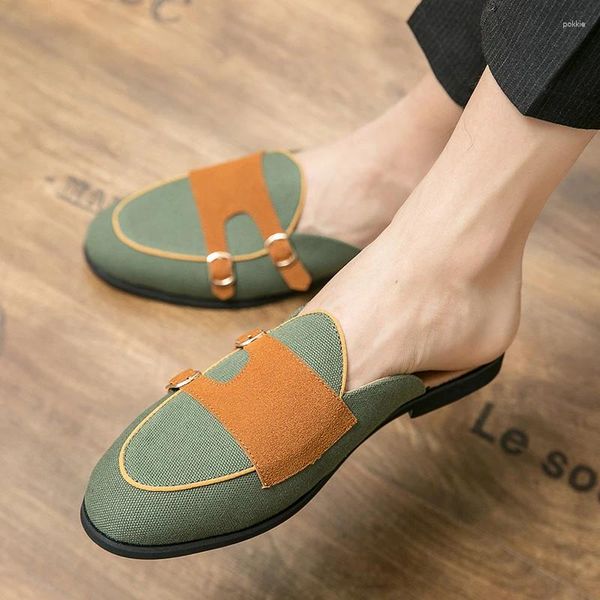 Sapatos casuais Summer Men Loaffers Green/White Outdoor Comfort