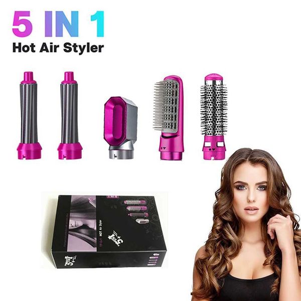 Curling Irons Nuovo strumento di styling di aria calda per aria calda da 5 in 1 Spazzole per capelli elettrici.