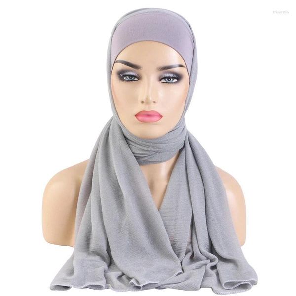 Roupas étnicas mulheres muçulmanas lenço instantâneo uma peça amira chapéu chapéu turbante islâmico hijabscarf lacarf khimar véu xale envolturar renda up turbante