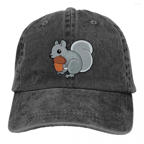 Caps de bola cinza esquilo beisebol bap homem chapé as mulheres proteção de viseira mouse snapback mouse