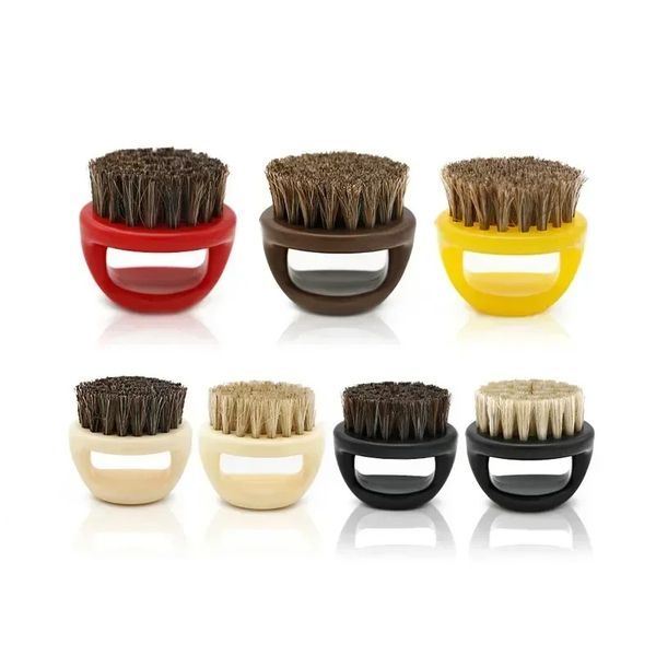 Yeni 1 PCS Halka Tasarım At Kılı Erkekler Tıraş fırçası Plastik Taşınabilir Berber Sakal Fırçalar Salon Yüz Temizleme Jilet Fırçası