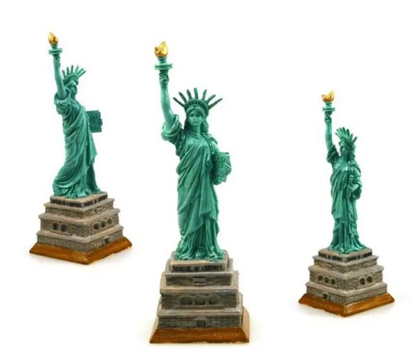 Esculturas EUA Estátua da Liberty Creative Resin Crafts World Famous Markmark Modelo Turismo de Sull Gifts Collection Home Decoration