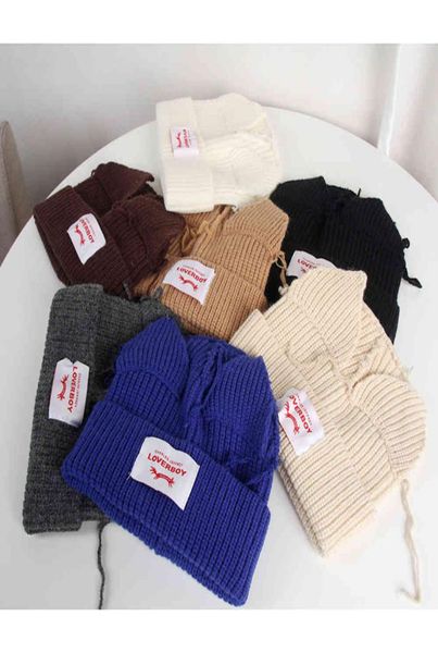 Beanies Loverboy Personalisierte Katzen Schwein Ohr Wolle kalten Hut Netter warm Herbst und Winter Men039s Women039s Label gestricktes Fashion7807247